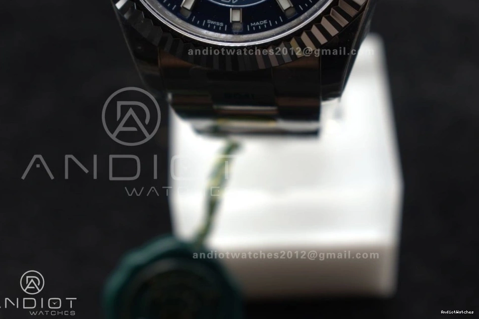 Blue Best 1:1 Colorful 904L Edition SS 1091 A SS ZF on Dial Sky-Dweller 326934 Bracelet 0210